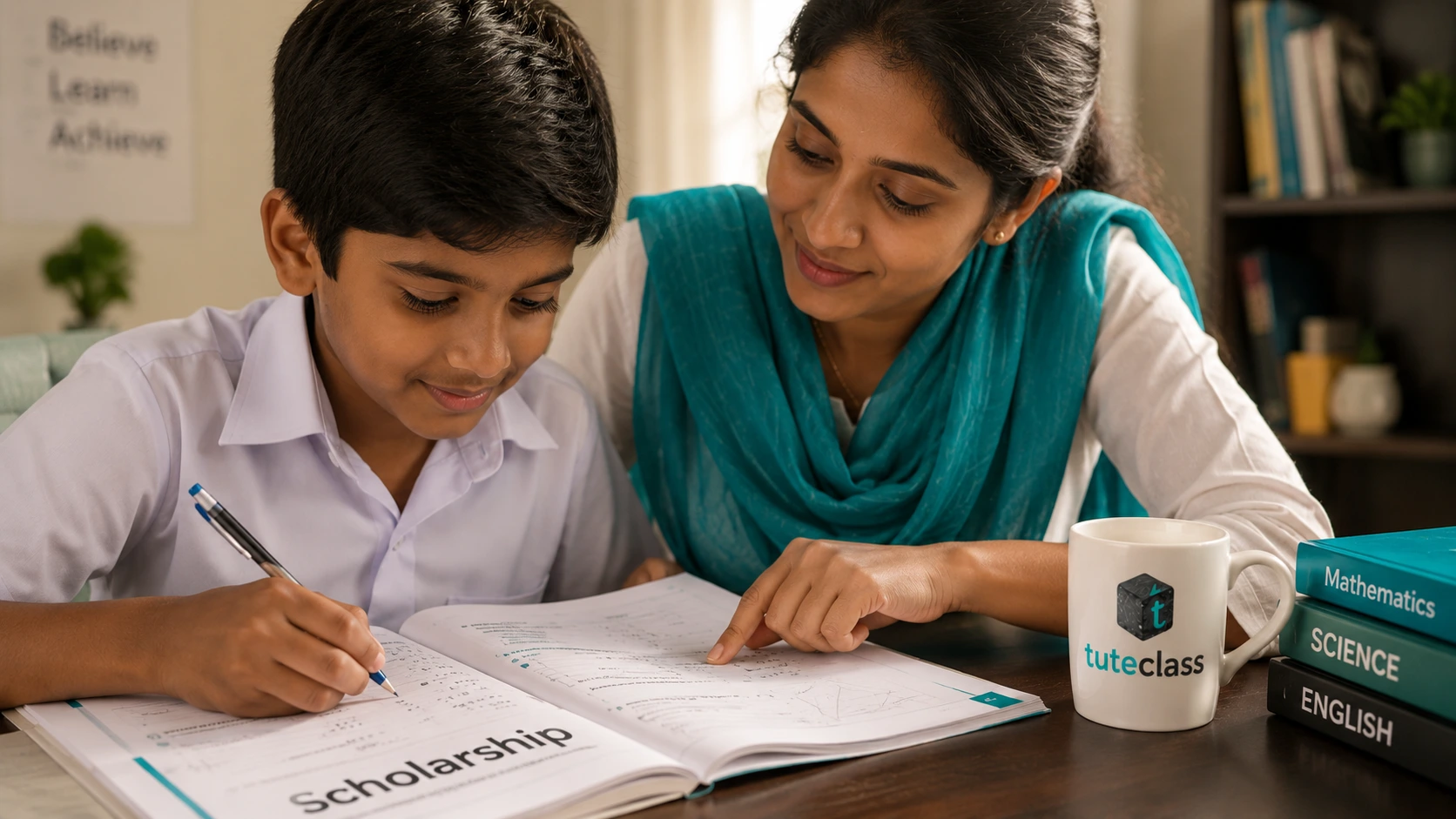 Grade 5 scholarship tuition class in Sri Lanka – young student studying