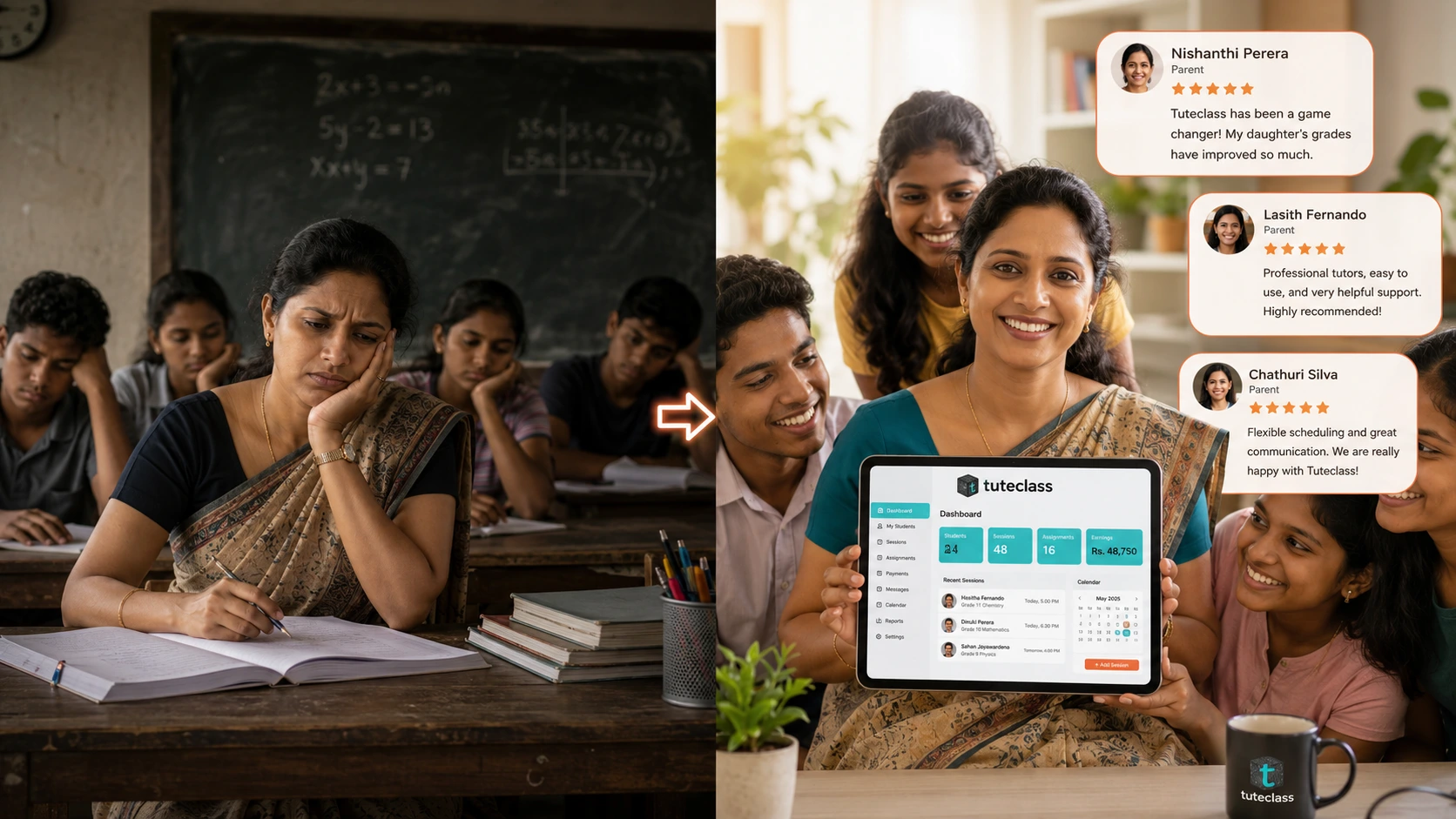 Sri Lankan Combined Maths tutor who improved her profile and gradually grew her student base
